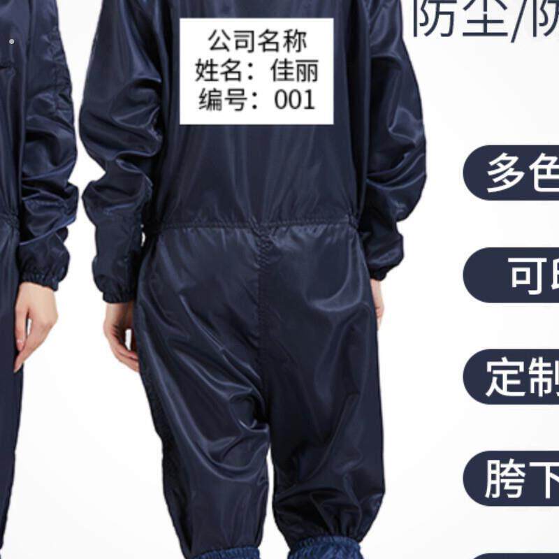 有现货蛙式十级无尘服裆拉式防静电净化服全身防护连衣裤防尘工作
