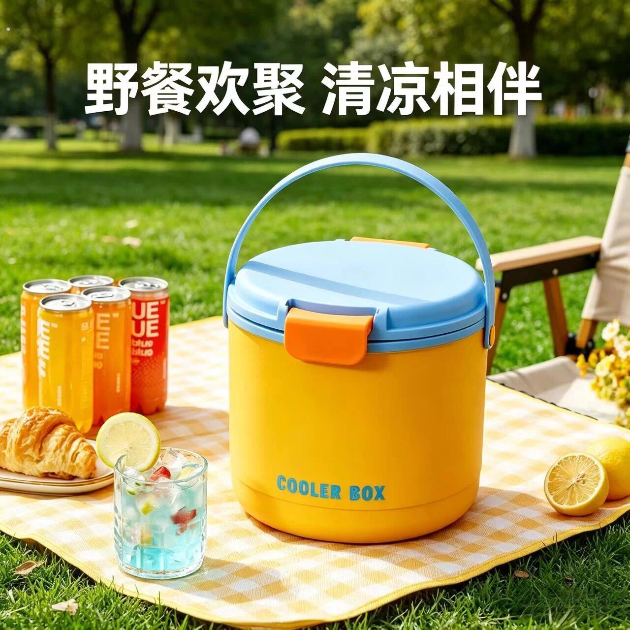 便携式保温冰桶冰桶冰块模具户外露营保冷桶小冰桶冰块家用装冰块