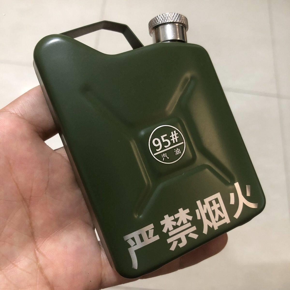 出口迷你油桶造型个性水壶04不锈钢水瓶露营防漏便携创意酒壶