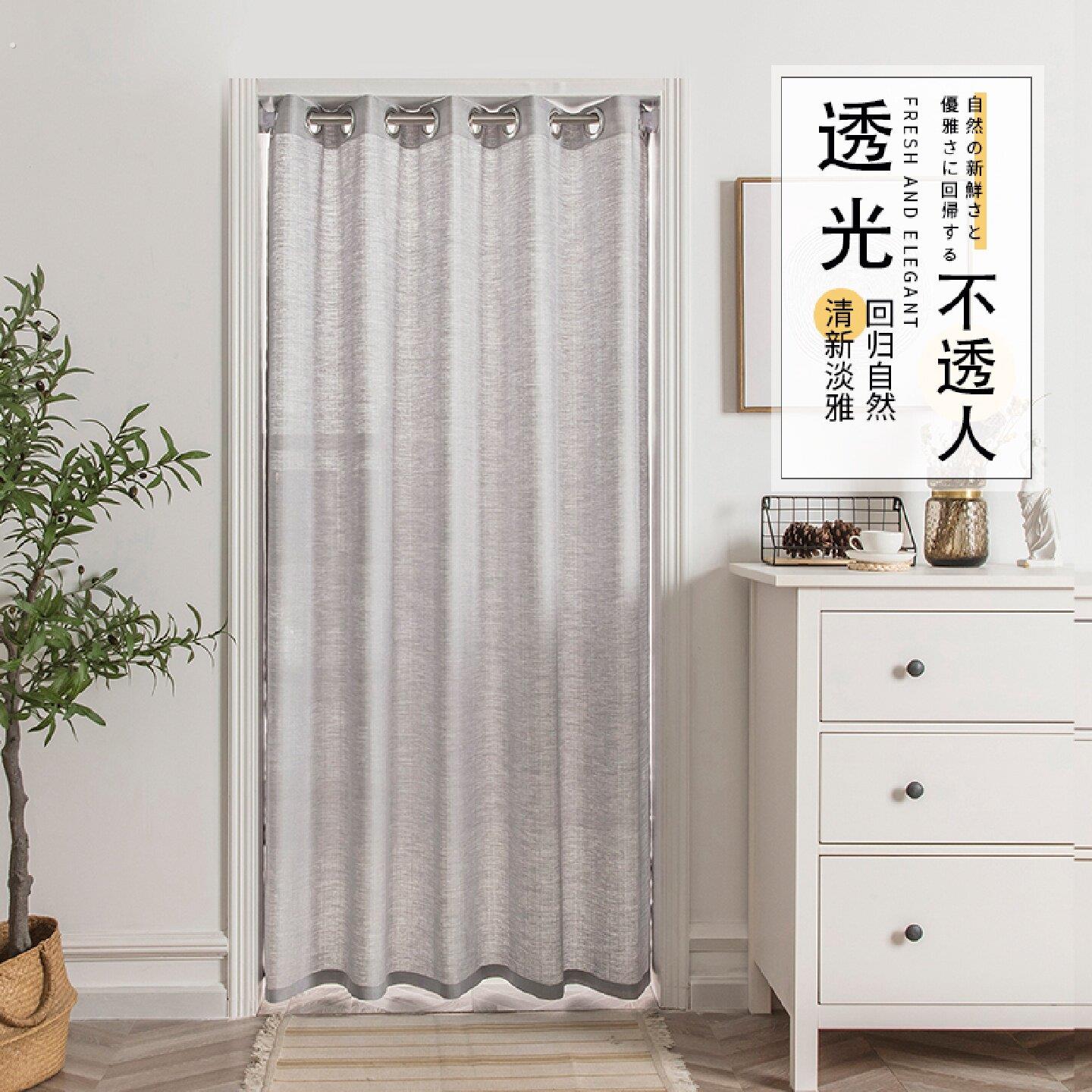 夏季防蚊纱门帘加厚免打孔安装透光不透人纱帘卧室厨房客厅隔间帘图片