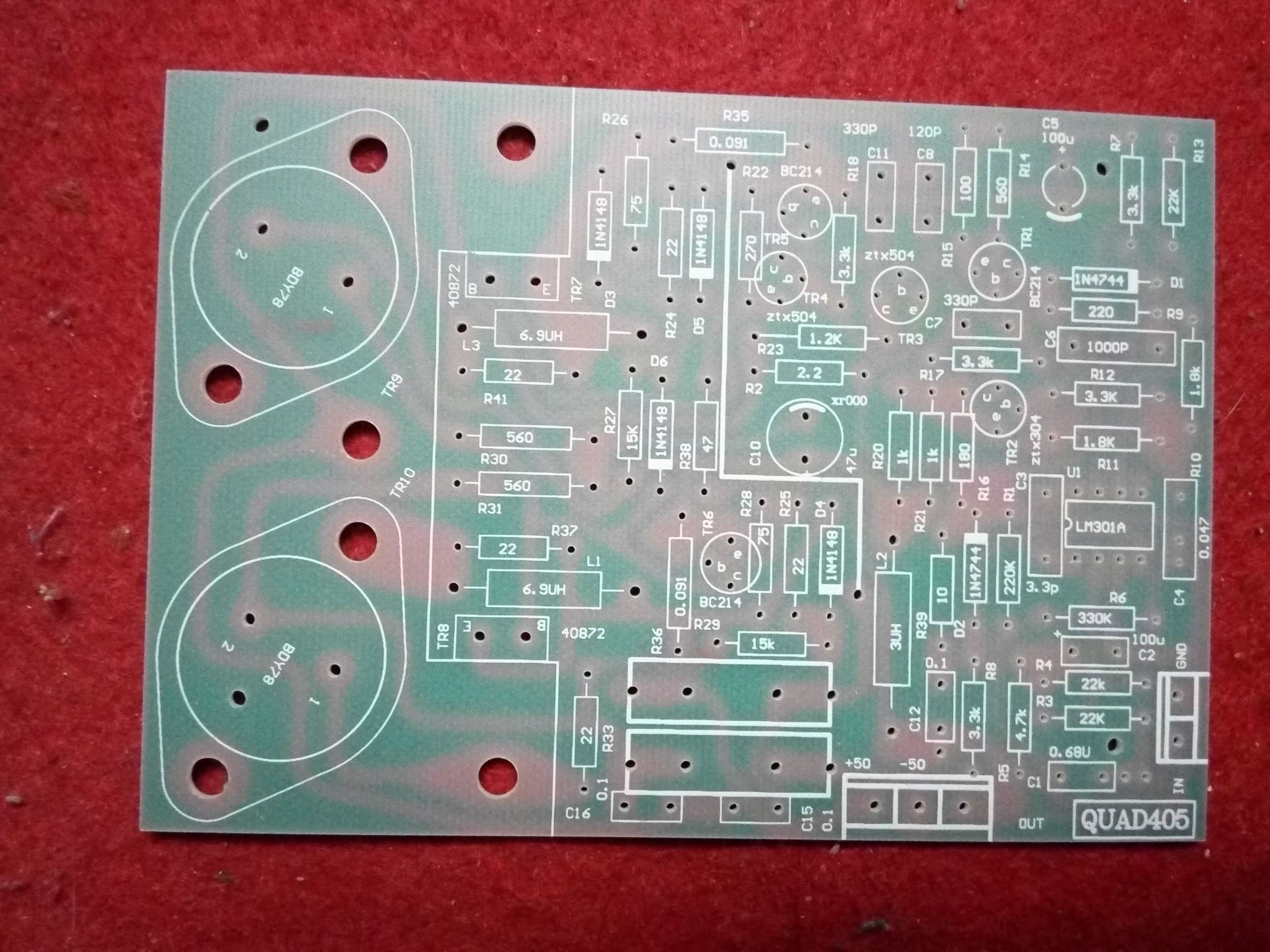 99原机直刻：QUAD405（国都）功放板空板冲钻价！