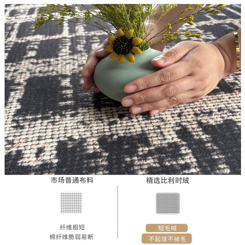 圆形地垫茶几椅子地毯北欧复古客厅书房卧室床边吊篮脚垫子阳台垫