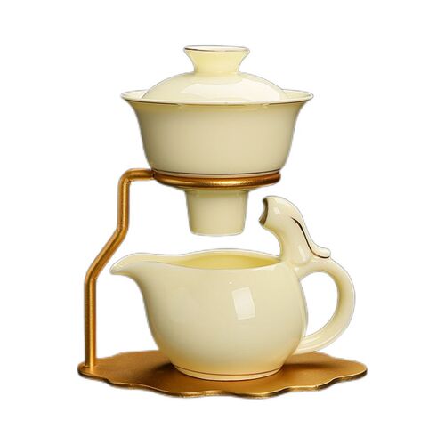 陶瓷自动茶具套装家用客厅冲泡茶器功夫茶杯磁吸茶壶懒人泡茶神器