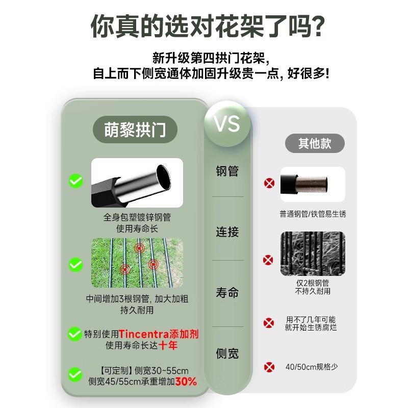 拱门花架爬藤架庭院别墅花园月季花架子拱形门阳台葡萄架铁艺户外