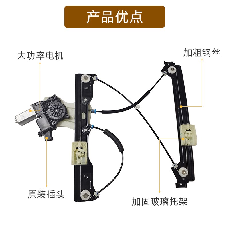 适用于吉利帝豪博越电动玻璃升降器总成 车窗摇机汽车配件带马达