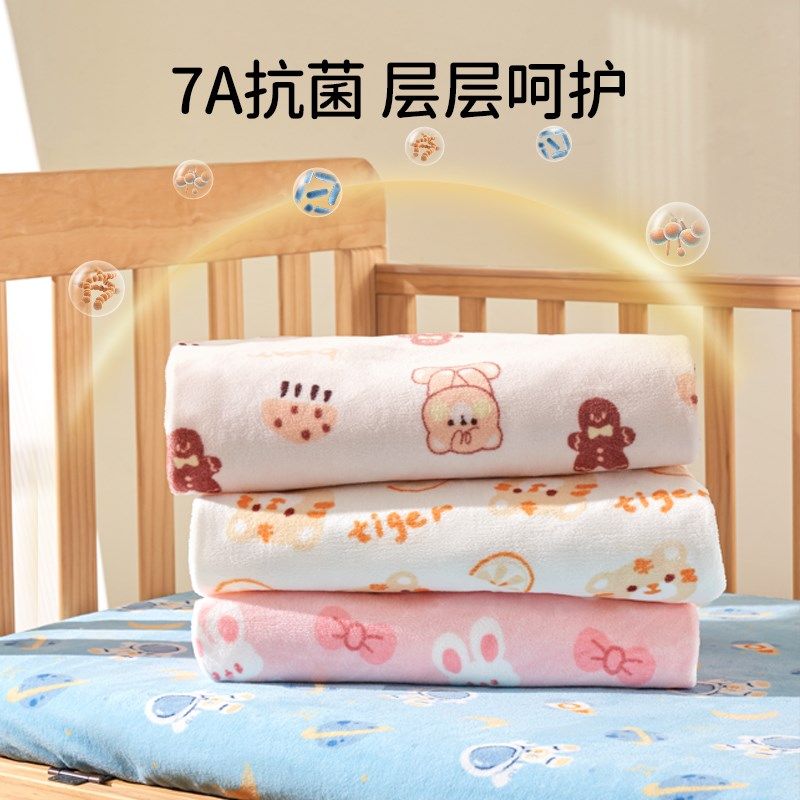 欧孕婴儿床床笠珊瑚绒床单婴幼儿防水隔尿垫儿童拼接床笠保护罩