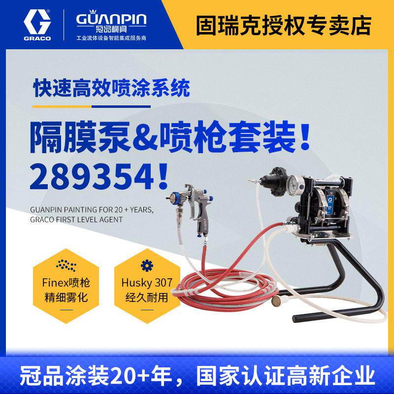 Finex喷涂套装 Husky307隔膜泵空气喷枪家具木器喷漆