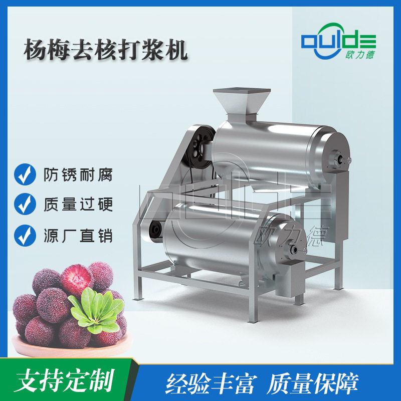 工厂直供MDJ2系列不锈钢工业杨梅去核出浆快双道打浆设备