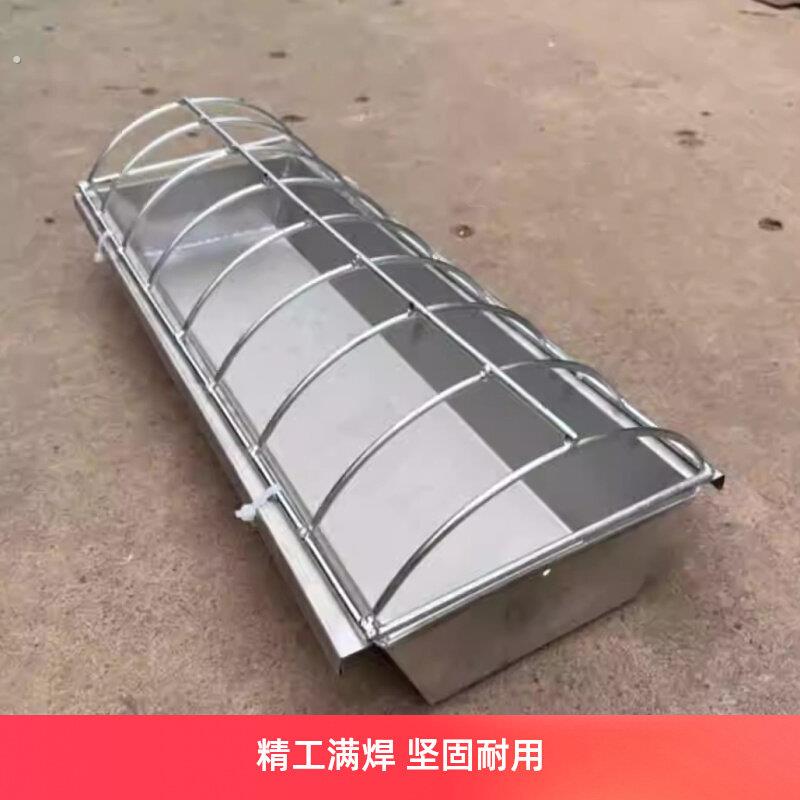 鸡鸭鹅喂食槽水槽家禽喂食器不锈钢精工满焊不漏水水盆料筒散养用