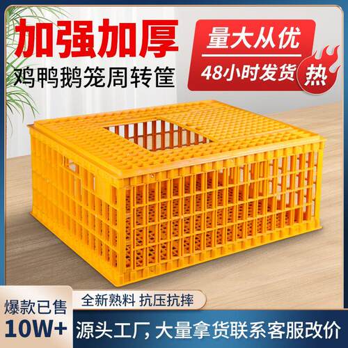 鸡笼家禽运输筐鸡用加厚大号塑料家用养殖鸡鸭鹅兔子运输笼周转箱
