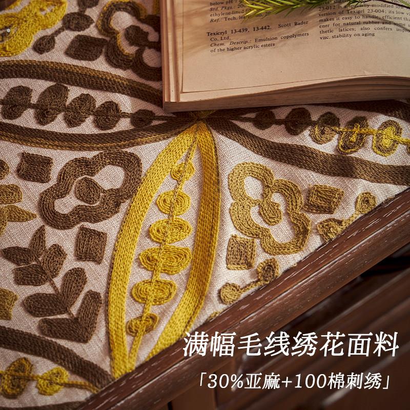 美式桌旗高档刺绣长方形盖布餐柜电视柜桌布边柜桌旗防尘布定制