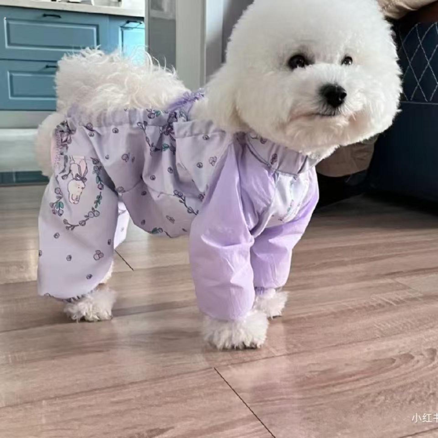 宠物防尘裤狗狗外出防脏防尿抱婴袋裤套中型小型犬泰迪连身裤脚套