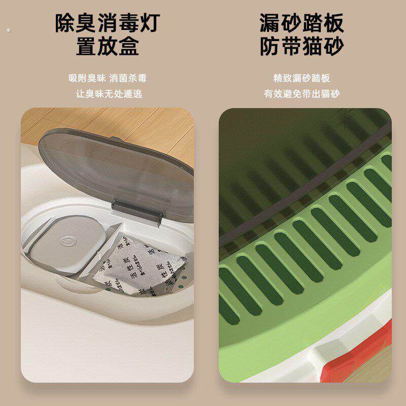 新款全封闭猫砂盆超大号防外溅猫厕所灭菌除臭猫沙盆厂家