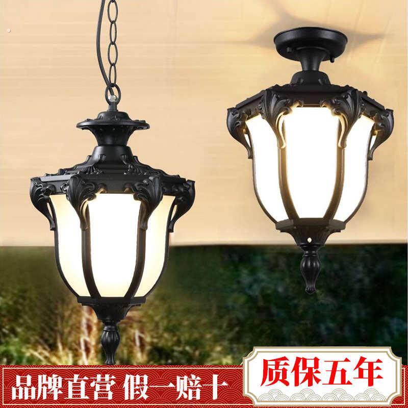 新中式太阳能户外防水吊灯室外屋檐仿古别墅灯大门阳台子凉亭庭院