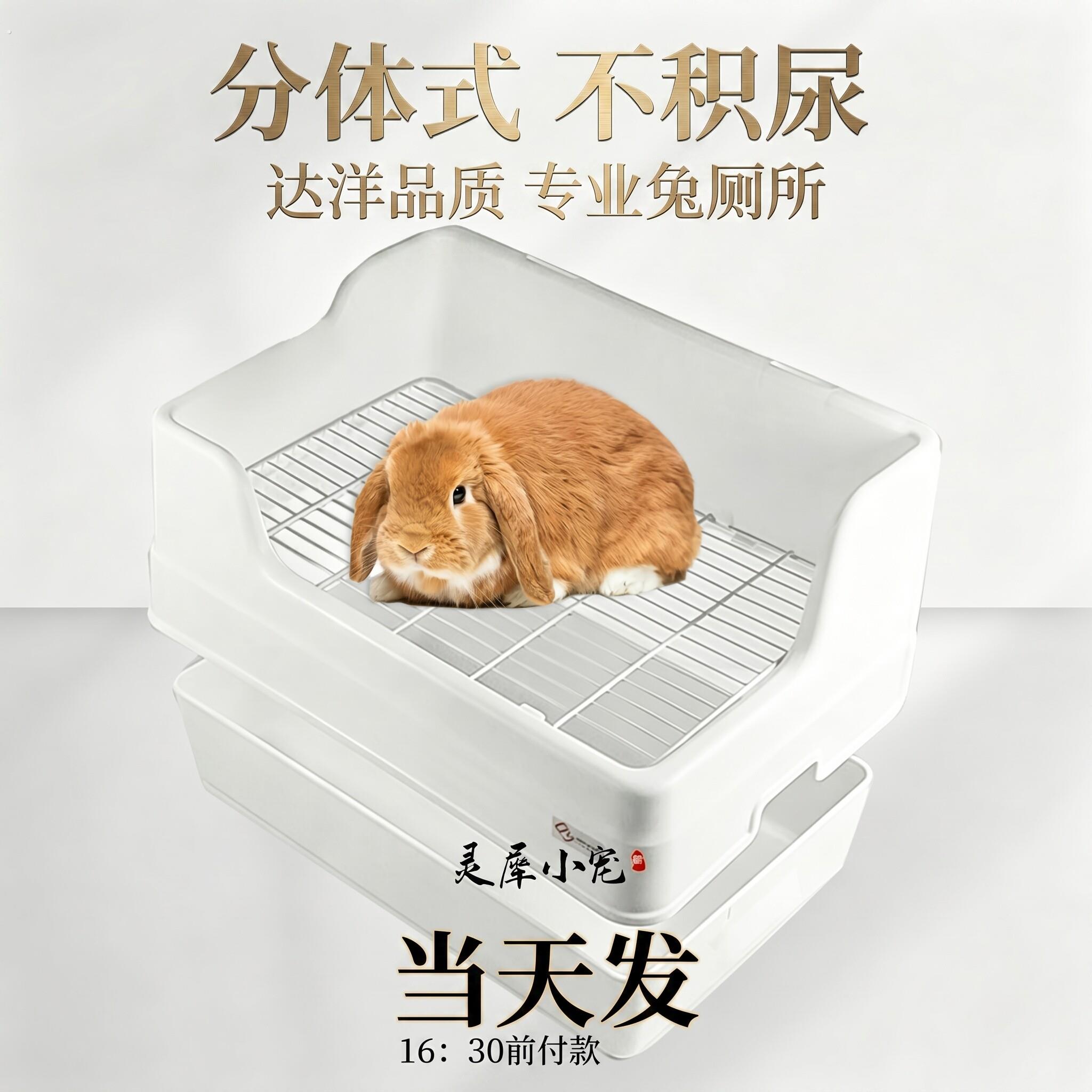 兔兔厕所专用大号两件式便盆防掀翻固定易清理尿盆宠物兔用品