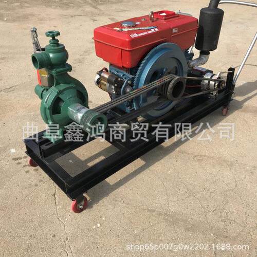 防汛排涝柴油离心泵4寸柴油电启动抽粪泵自吸式柴油抽水泵6寸