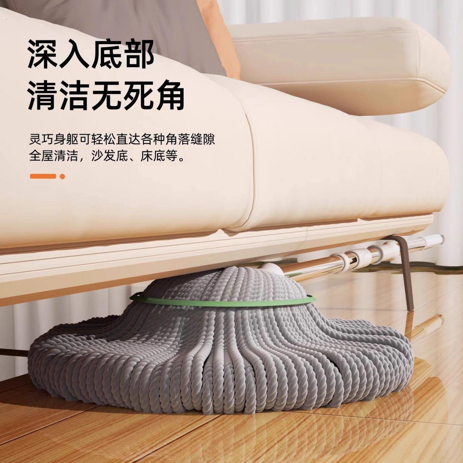 免手洗自拧水拖把新款家用旋转型超细纤维带桶懒人免洗吸水墩布
