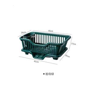 厨房沥水架淋水塑料碗碟放洗碗溧水碗架家用置物漏水篮放碗盆单层