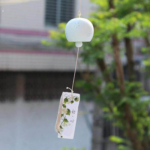 听海 手工陶瓷风铃挂饰日式和风卧室挂件家居装饰品创意生日礼物