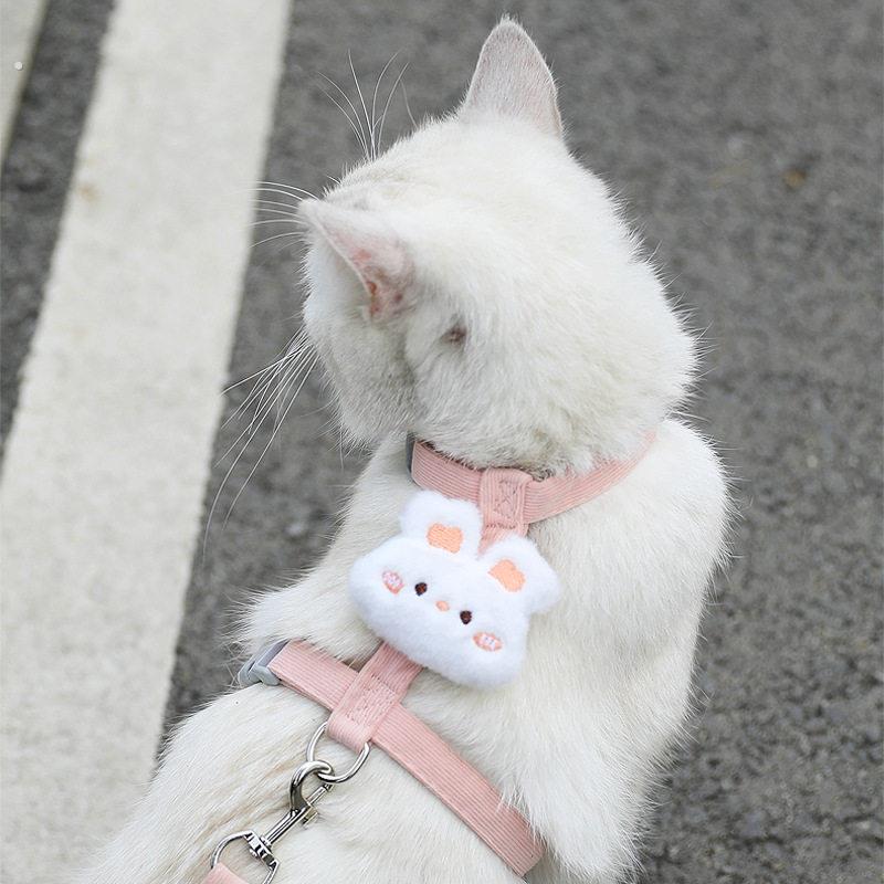 猫咪牵引绳防走丢可调节遛猫绳子翅膀幼猫外出用胸抱婴袋宠物狗用