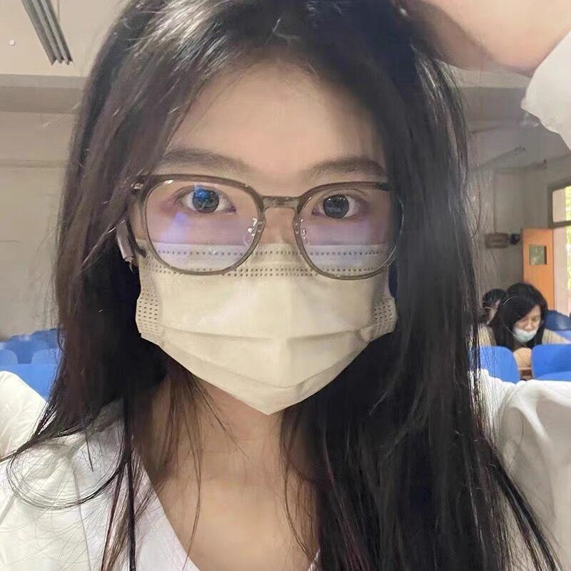 近视眼镜专业配镜抗蓝光防辐射平光镜女无度数冷茶色显白眼睛框架