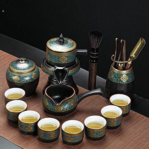 香威尔石磨全半自动懒人茶具套装陶瓷功夫茶杯家用泡茶器办公冲茶