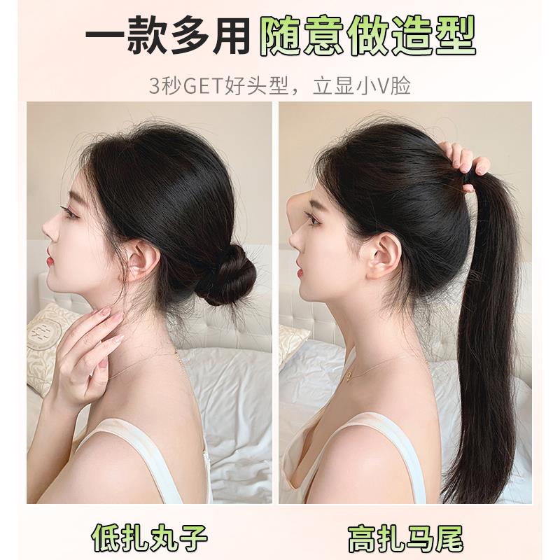 假发片女真发丝高颅顶垫发片隐形发根饱满头顶补发增发量蓬松神器
