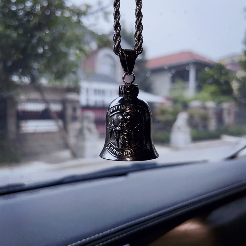 铃铛汽车挂件出行好运平安复古金属挂饰驱魔吊坠牧羊人骑行驱魔铃