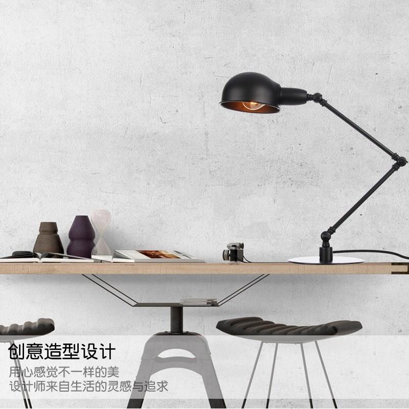 美式北欧简约伸缩双臂客厅沙发卧室床头书房轻奢立式阅读调节台灯