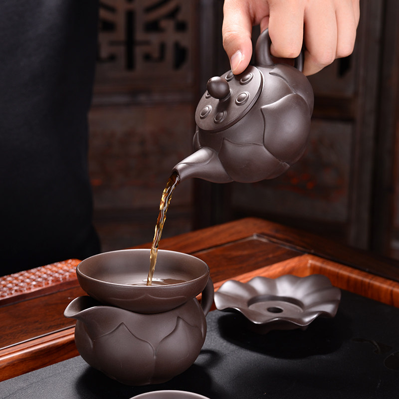 隐茶缘 紫砂茶壶公道杯茶道茶杯套装 家用办公室会客功夫茶具配件