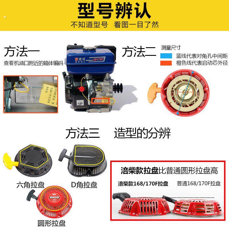 汽油机配件发电机168水泵小型耕耘机170启动拉盘起动器总成大全手