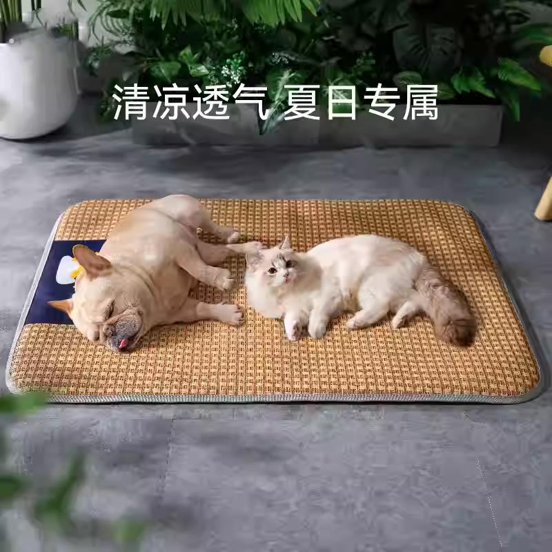 狗狗凉席宠物冰垫猫咪垫子狗窝睡垫夏季地垫法斗斗牛犬犬巴哥柯基