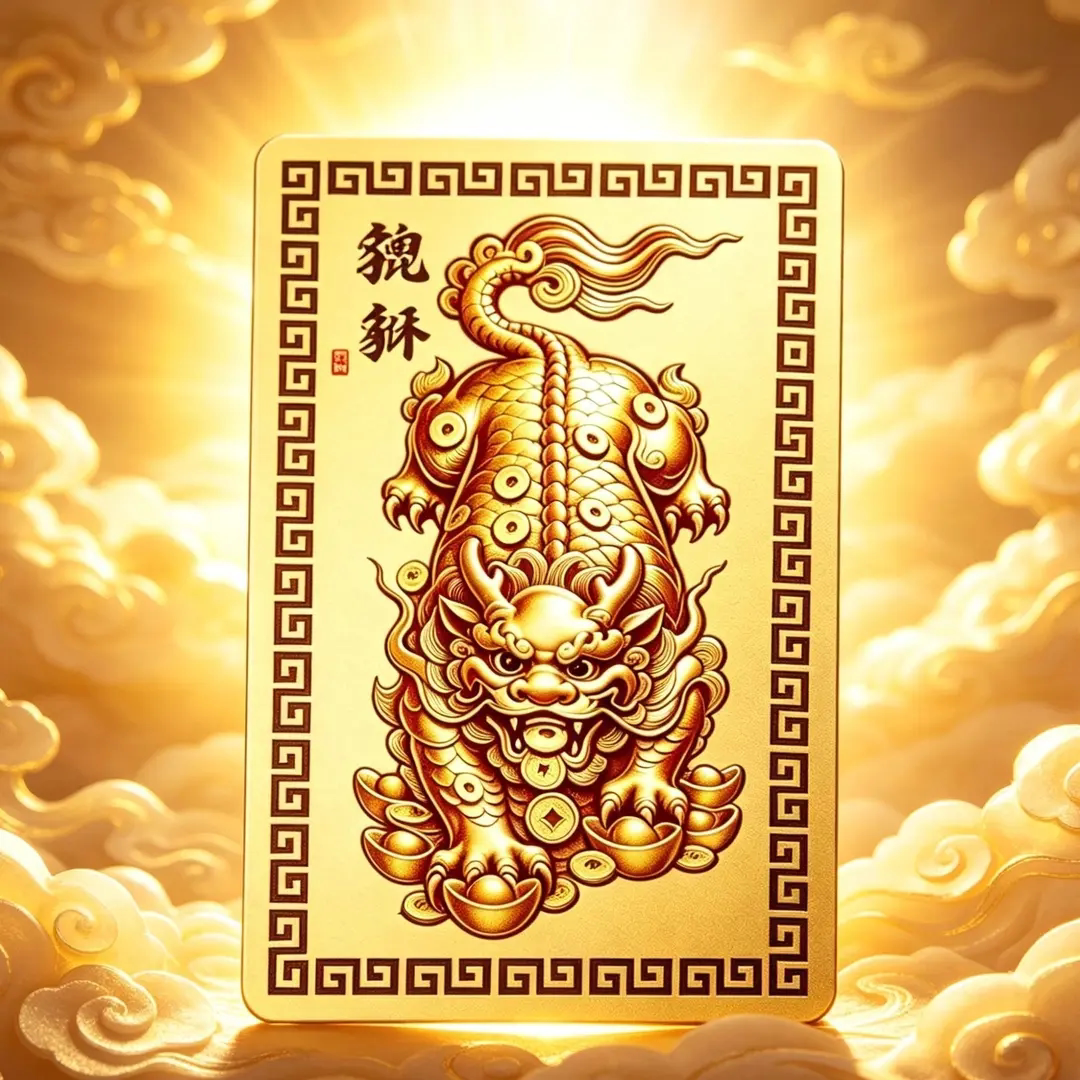 貔貅金卡本命年护身卡男女通用中国风招财进宝聚财好运随身卡片