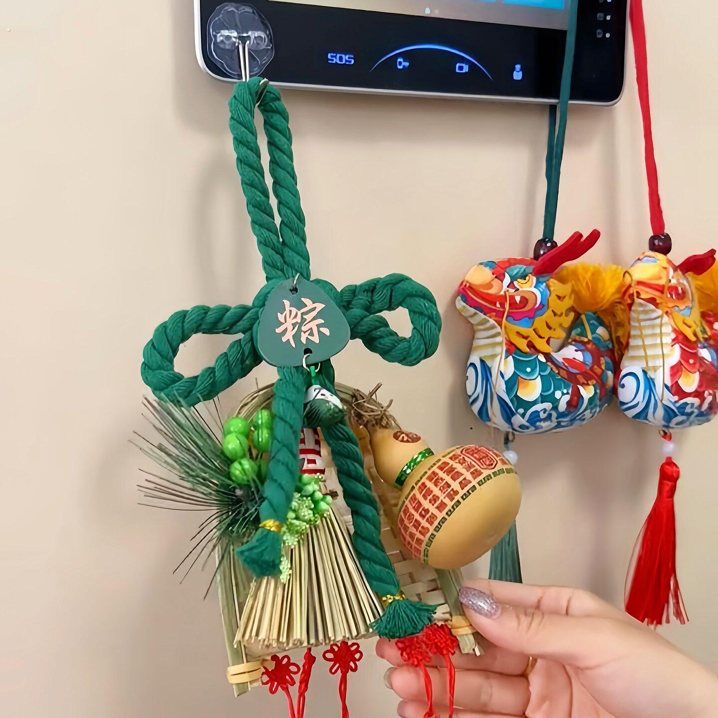 端午节葫芦挂件万字结门挂入户门挂饰客厅玄关门口装饰门把手挂件