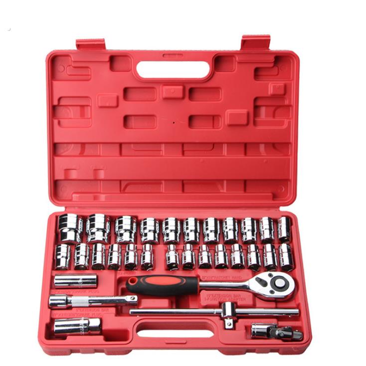 32件汽修套筒扳手组合套装棘轮扳手工具蓝带1/2大飞套筒扳手工具