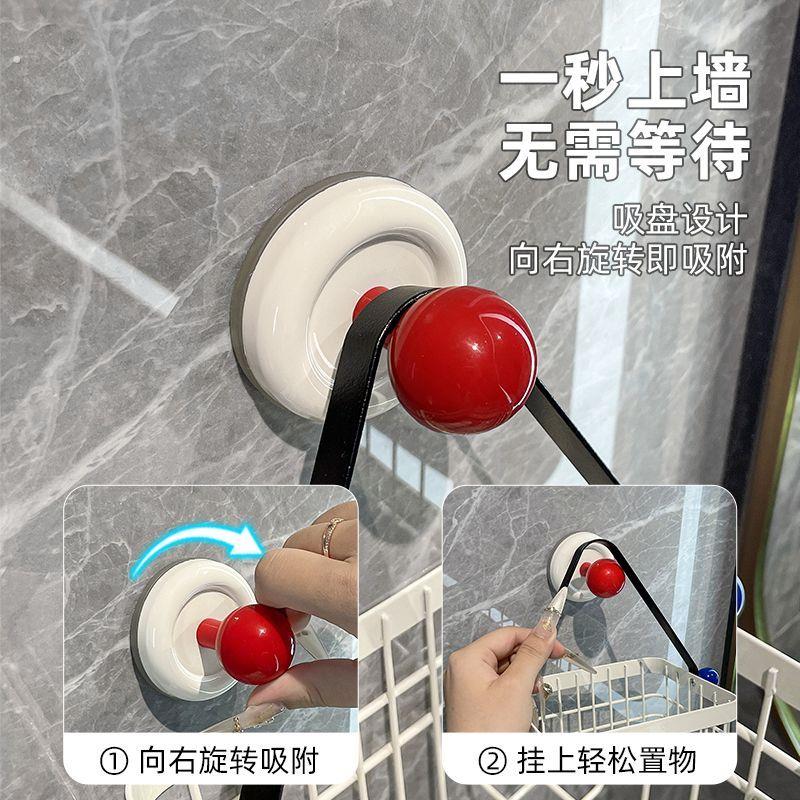 放东西的置物架洗手间废弃纸巾收纳盒家用浴室洗手台吸盘挂壁式二