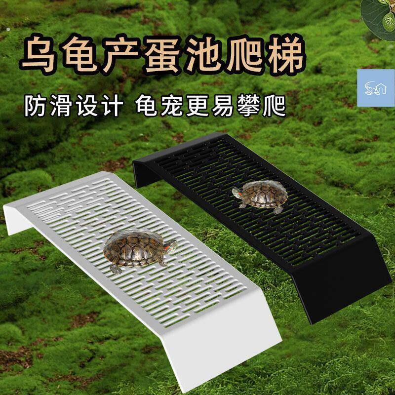 乌龟产蛋池爬梯周转箱壁挂式爬坡架乌龟晒台斜坡乌龟缸高水位爬梯
