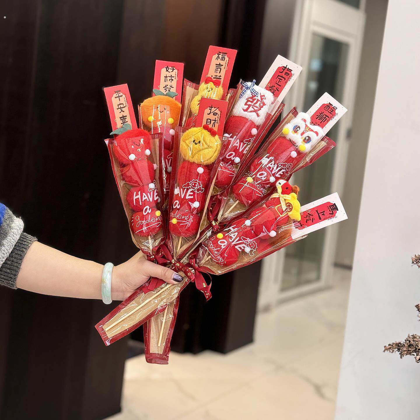 毛绒糖葫芦新年礼物2026新款元旦新年拍照道具幼儿园班级场景布置