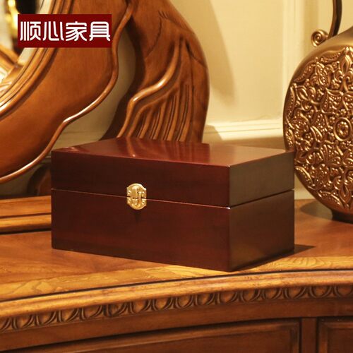 顺心家具樟木收藏箱 纯樟木实木整理箱 榫卯结构木箱 复古风格木