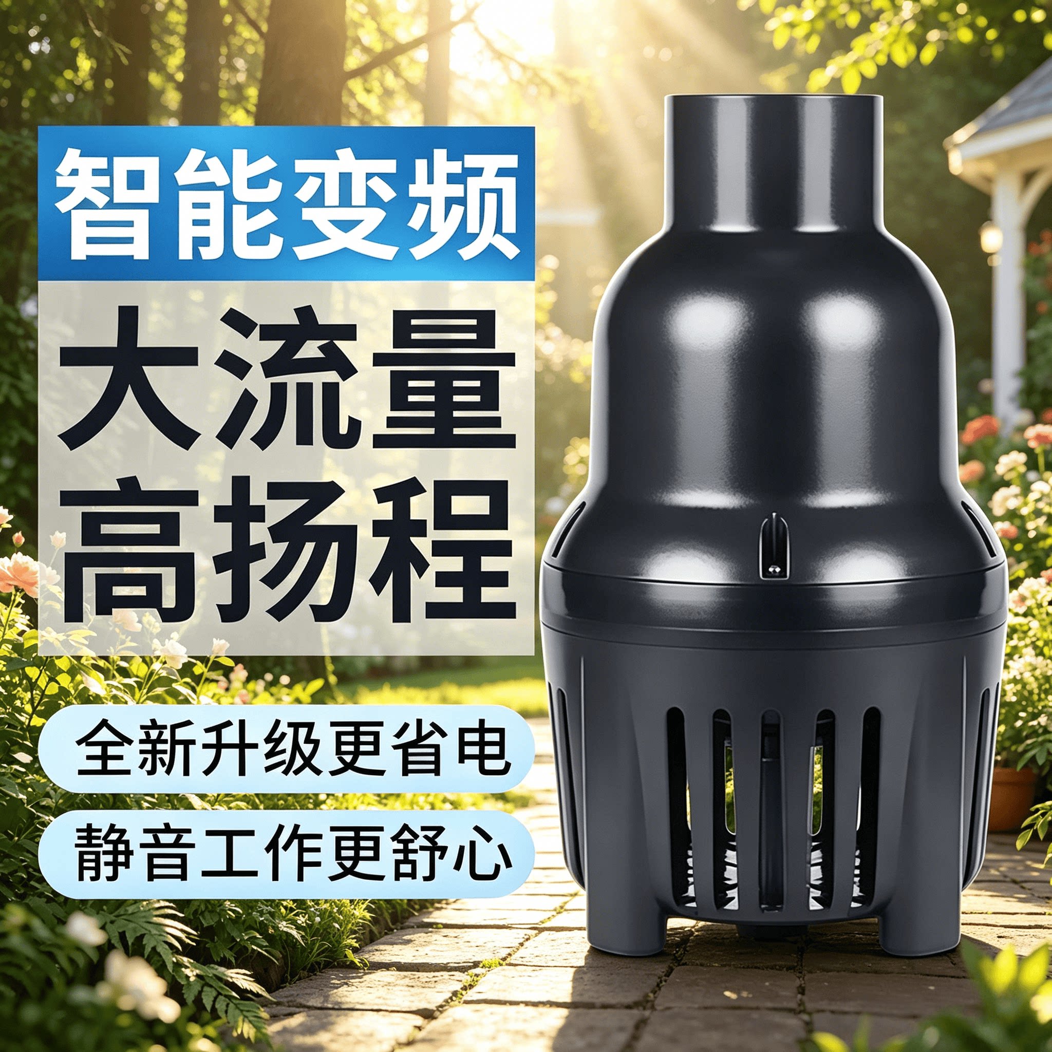 松宝大型水泵大功率锦鲤鱼池大流量循环潜水抽水泵底吸过滤潜水泵