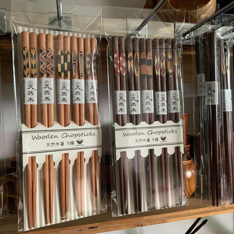 高档胡桃木筷子个性家用木质木筷一人一筷日式防滑筷餐具