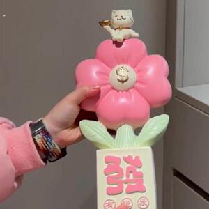 2025新年新年沙漠玫瑰家入口气氛财猫艺术富贵家装引财宝摆件