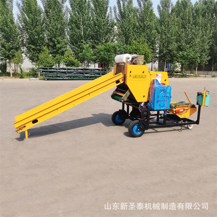 皮带60打捆包膜机全自动皮带一体成型料包机FYB饲饲草青储裹打包图片