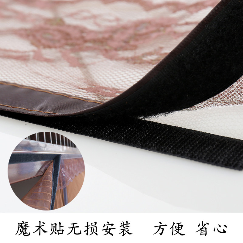 入户门订制别墅大门帘子四季通用防蚊门帘通风磁性防蝇帘纱帘子w