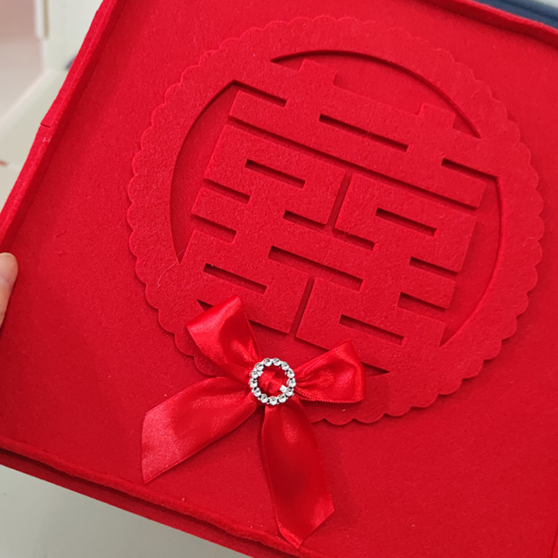 婚礼抽奖箱创意结婚签到台处高档婚庆红包礼金箱道具喜字摸奖盒子图片