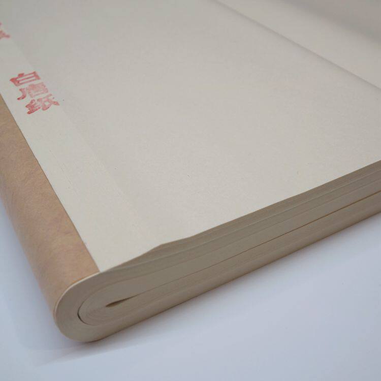 包邮富阳手工竹浆纸特级四尺六尺屏白唐纸半生半熟书法国画宣纸