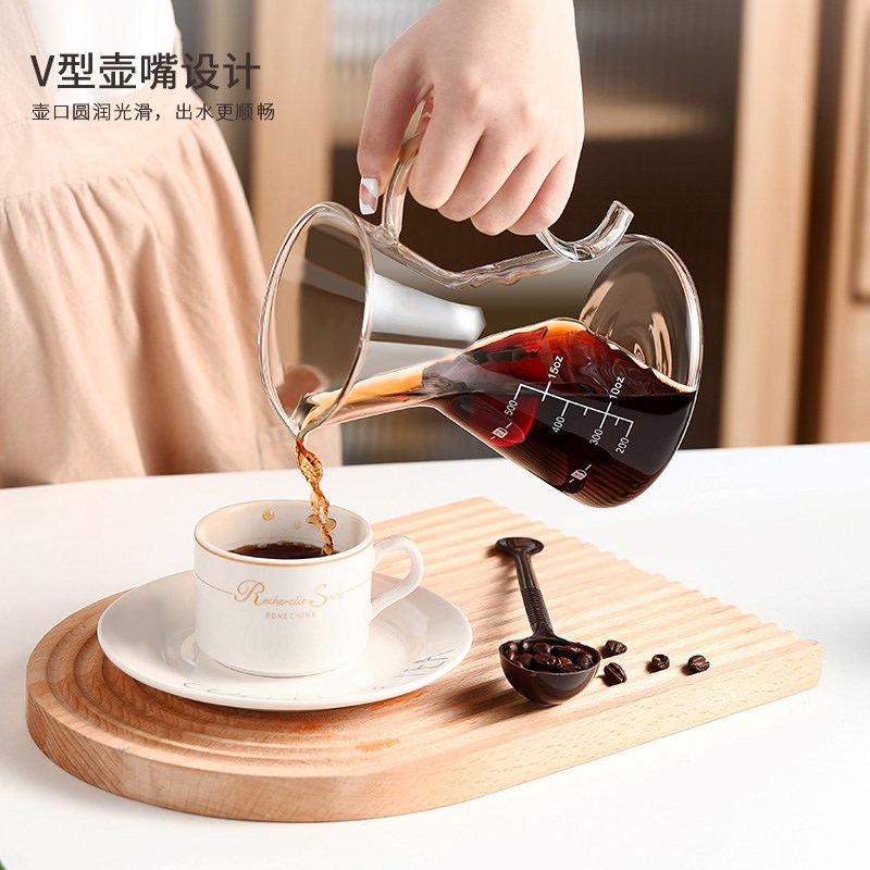 咖啡过滤器滴漏咖啡壶分享壶耐高温手冲咖啡漏斗滤杯冲泡器具套装