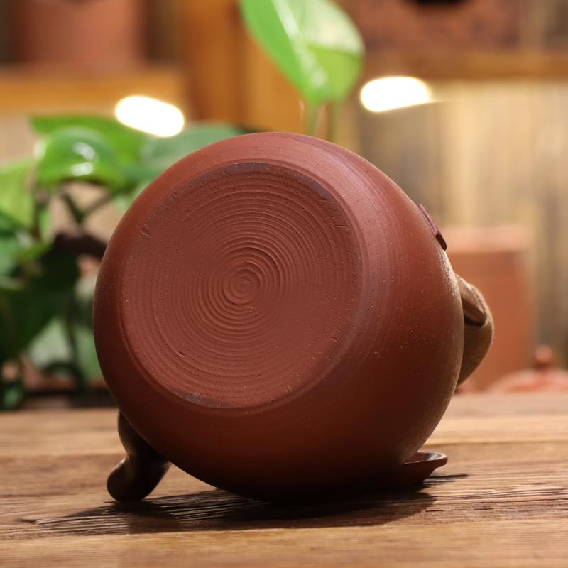【中式朱泥壶】煮茶养生陶壶家用大容量户外烧水壶纯手拉泡茶壶