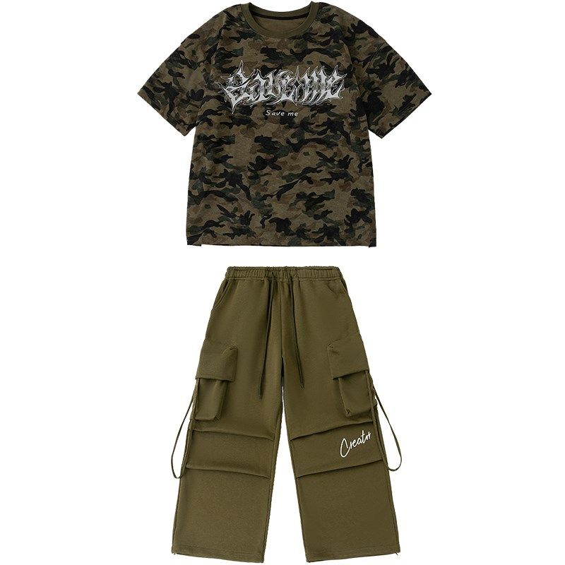 儿童街舞演出服男女童潮酷马甲童嘻哈hiphop架子鼓服装团体舞套装