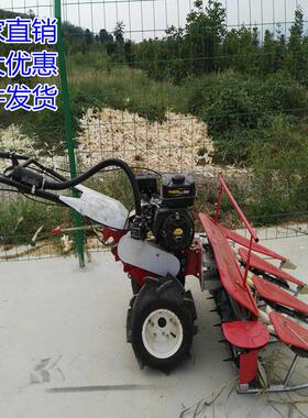 直销小麦水稻玉米割倒机自走式农作物3行苜蓿草青稞收获机 汽油收